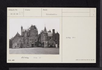 Inglismaldie Castle, NO66NW 29, Ordnance Survey index card, page number 1, Recto