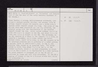 Green Castle, NO67NE 4, Ordnance Survey index card, page number 2, Verso