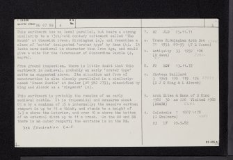 Green Castle, NO67NE 4, Ordnance Survey index card, page number 3, Recto