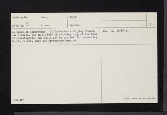 Kincardine, NO67SE 5, Ordnance Survey index card, page number 3, Recto