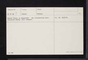 Fettercairn, The Square, Market Cross, NO67SE 8, Ordnance Survey index card, page number 2, Recto