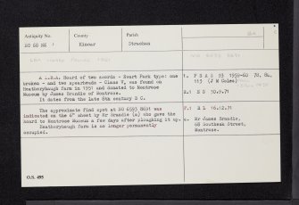 Heatheryhaugh, NO68NE 1, Ordnance Survey index card, Recto