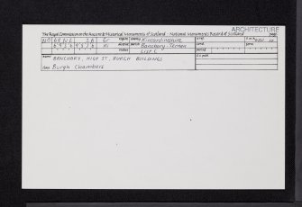 Banchory, High Street, Council Offices, NO69NE 26, Ordnance Survey index card, Recto