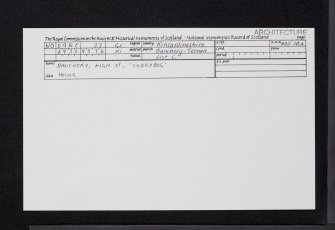 Banchory, 11 High St, Corrybeg, NO69NE 27, Ordnance Survey index card, Recto