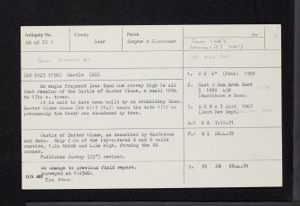 Easter Clune, NO69SW 1, Ordnance Survey index card, Recto