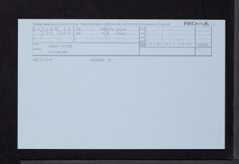 Craig House, NO75NW 28, Ordnance Survey index card, Recto