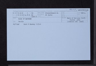 Kaim Of Mathers, NO76SE 1, Ordnance Survey index card, Recto