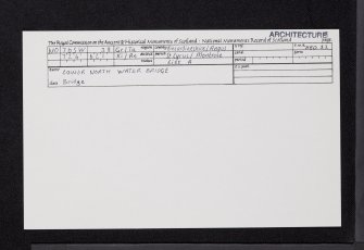 Lower North Water Bridge, NO76SW 38, Ordnance Survey index card, Recto