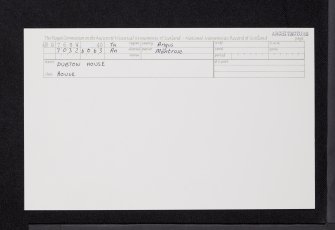 Dubton House, NO76SW 40, Ordnance Survey index card, Recto