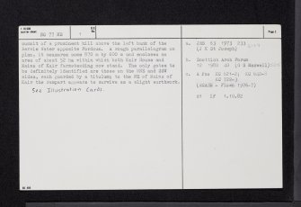 Kair House, NO77NE 1, Ordnance Survey index card, page number 2, Verso