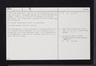 Fordoun House, NO77NW 4, Ordnance Survey index card, page number 2, Recto