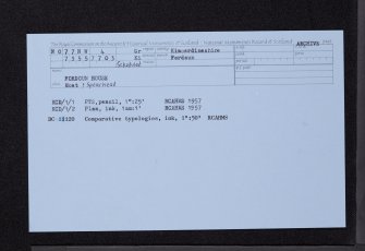 Fordoun House, NO77NW 4, Ordnance Survey index card, Recto
