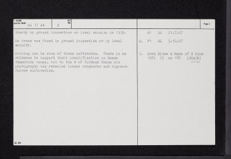 Fordoun House, NO77NW 9, Ordnance Survey index card, page number 2, Verso