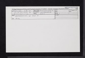 Laurencekirk, 60 High Street, NO77SW 38, Ordnance Survey index card, Recto