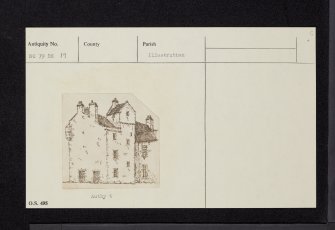 Durris House, NO79NE 19, Ordnance Survey index card, Recto