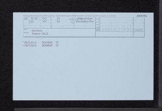 Crathes, Warren Field, NO79NW 17, Ordnance Survey index card, Recto