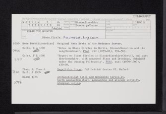 Eslie The Greater, NO79SW 2, Ordnance Survey index card, Recto