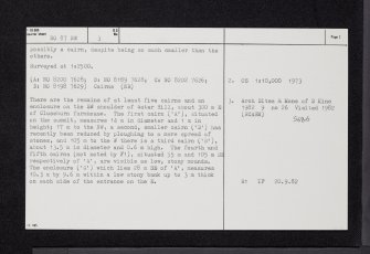 Cluseburn, NO87NW 3, Ordnance Survey index card, page number 2, Verso