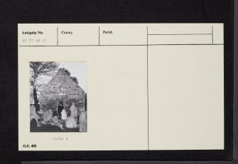 Inverbervie, Kirkburn, Old Parish Church And Churchyard, NO87SW 10, Ordnance Survey index card, Recto