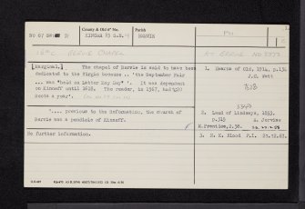 Inverbervie, NO87SW 21, Ordnance Survey index card, page number 1, Recto