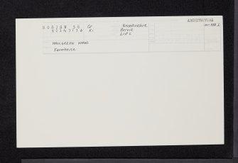 Hallgreen Mains, NO87SW 38, Ordnance Survey index card, Recto