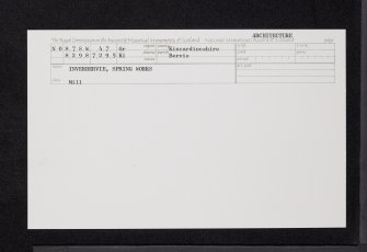 Inverbervie, Spring Works, NO87SW 47, Ordnance Survey index card, Recto