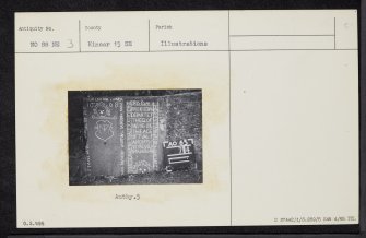 Stonehaven, Plague Burials, NO88NE 3, Ordnance Survey index card, Recto