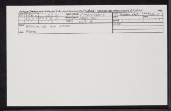 Maryculter Old Manse, NO89NW 10, Ordnance Survey index card, Recto