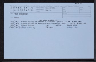 West Brachmont, NO89NW 22, Ordnance Survey index card, Recto