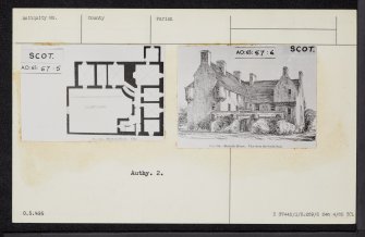 Muchalls Castle, NO89SE 6, Ordnance Survey index card, Recto