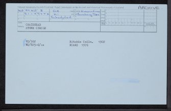 Craighead, NO99NW 3, Ordnance Survey index card, Recto