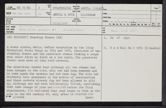 Islay, Cultoon, NR15NE 1, Ordnance Survey index card, page number 1, Recto