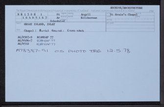 Orsay, Chapel, NR15SE 1, Ordnance Survey index card, Recto