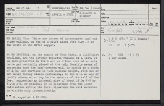 Islay, Cnoc Eabriic, NR25NE 7, Ordnance Survey index card, page number 1, Recto