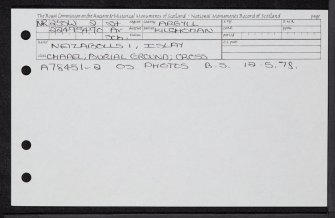 Islay, Nereabolls, NR25SW 2, Ordnance Survey index card, Recto