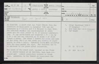 Islay, Sanaigmore, NR27SW 10, Ordnance Survey index card, page number 1, Recto