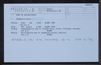 Islay, Cnoc An Altair, NR34NE 33, Ordnance Survey index card, Recto