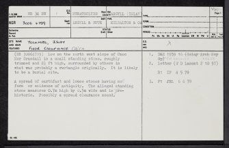 Islay, Tockmal, NR34NW 1, Ordnance Survey index card, page number 1, Recto