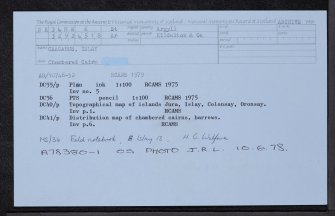 Islay, Cragabus, NR34NW 6, Ordnance Survey index card, Recto