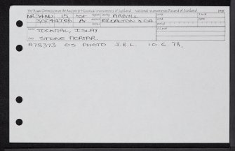 Islay, Tockmal, NR34NW 15, Ordnance Survey index card, Recto