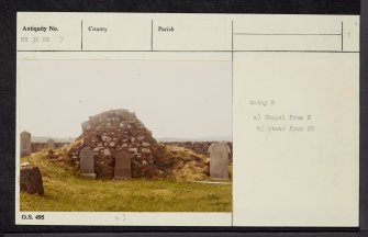 Islay, Kilmeny, Old Parish Church, NR36NE 7, Ordnance Survey index card, page number 1, Recto