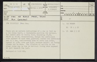 Islay, Cnoc Na Buaile Faide, NR36NE 17, Ordnance Survey index card, page number 1, Recto