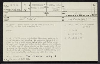 Islay, Glasgo Beag, NR36SE 2, Ordnance Survey index card, page number 1, Recto
