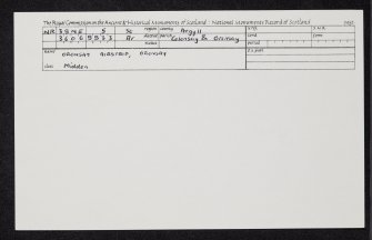 Oronsay, Oronsay Airstrip, NR38NE 5, Ordnance Survey index card, Recto