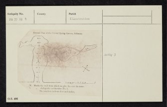 Colonsay, Uamh Ur, Kiloran Bay, NR39NE 9, Ordnance Survey index card, Recto