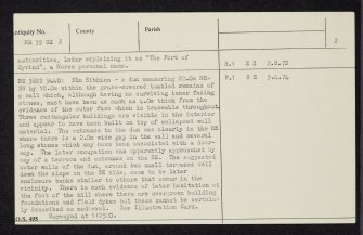 Colonsay, Dun Eibhinn, NR39SE 3, Ordnance Survey index card, page number 2, Verso