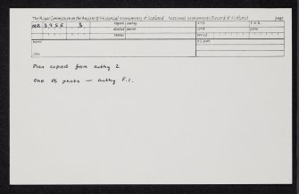 Colonsay, Dun Eibhinn, NR39SE 3, Ordnance Survey index card, Recto
