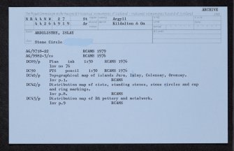 Islay, Ardilistry, NR44NW 27, Ordnance Survey index card, Recto