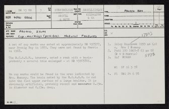 Islay, Proaig, NR45NE 3, Ordnance Survey index card, page number 1, Recto