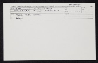 Islay, Proaig, NR45NE 7, Ordnance Survey index card, Recto